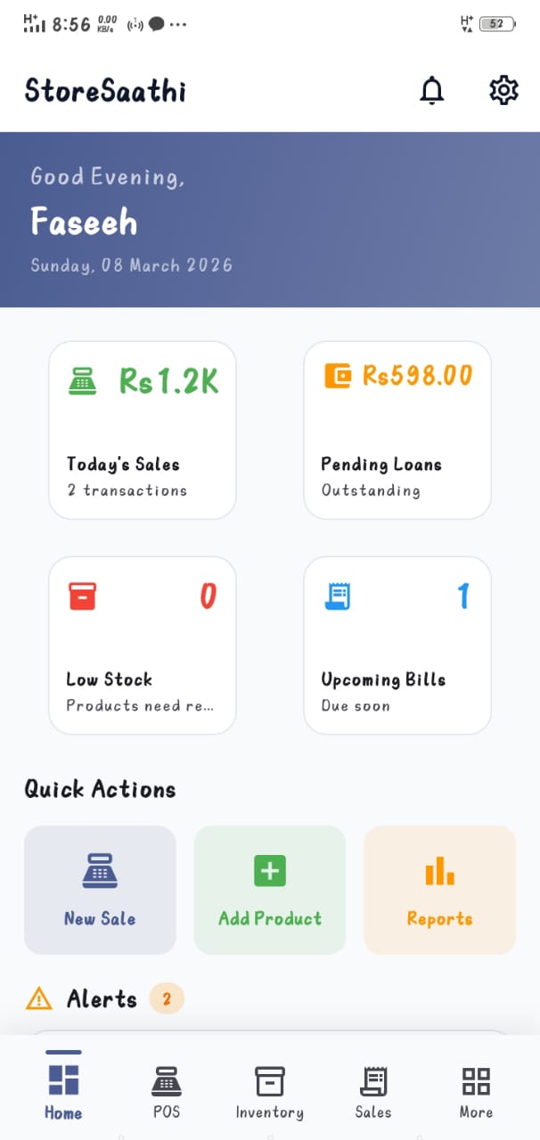 StoreSaathi Dashboard